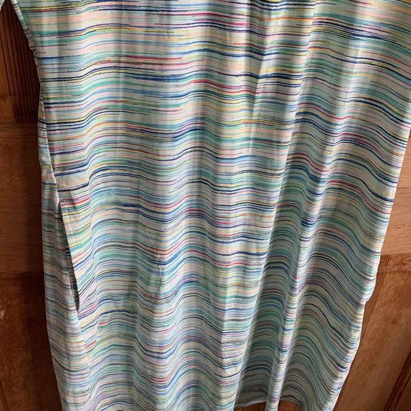 LANDS' END Swim Suit Coverup Swim Dress Womens Small (6-8) Dress Stripes - Picture 3 of 13